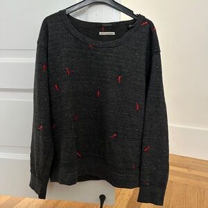 Scotch & Soda spicy chili pepper Sunday grey sweatshirt XS